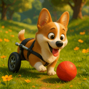 Roro, el perrito con rueditas