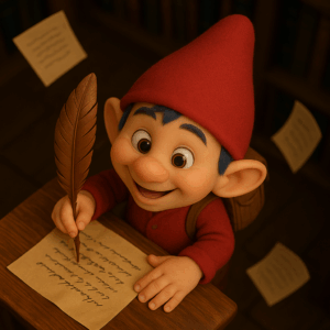 Plumín, el duende que escribe cuentos