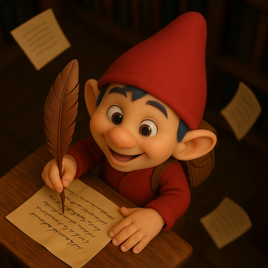 Plumín, el duende que escribe cuentos
